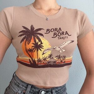 Bora Bora Graphic Crop Top
